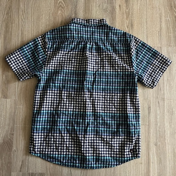 Tea Collection Men’s Button-Up Woven Shirt Lamu Plaid Cotton Linen Mix - Medium - Picture 9 of 10